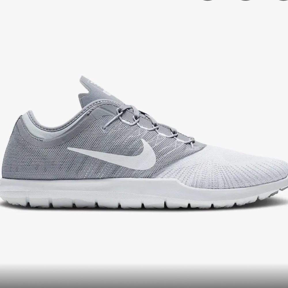 Nike Gray and white flex adapt Athletic sneakers